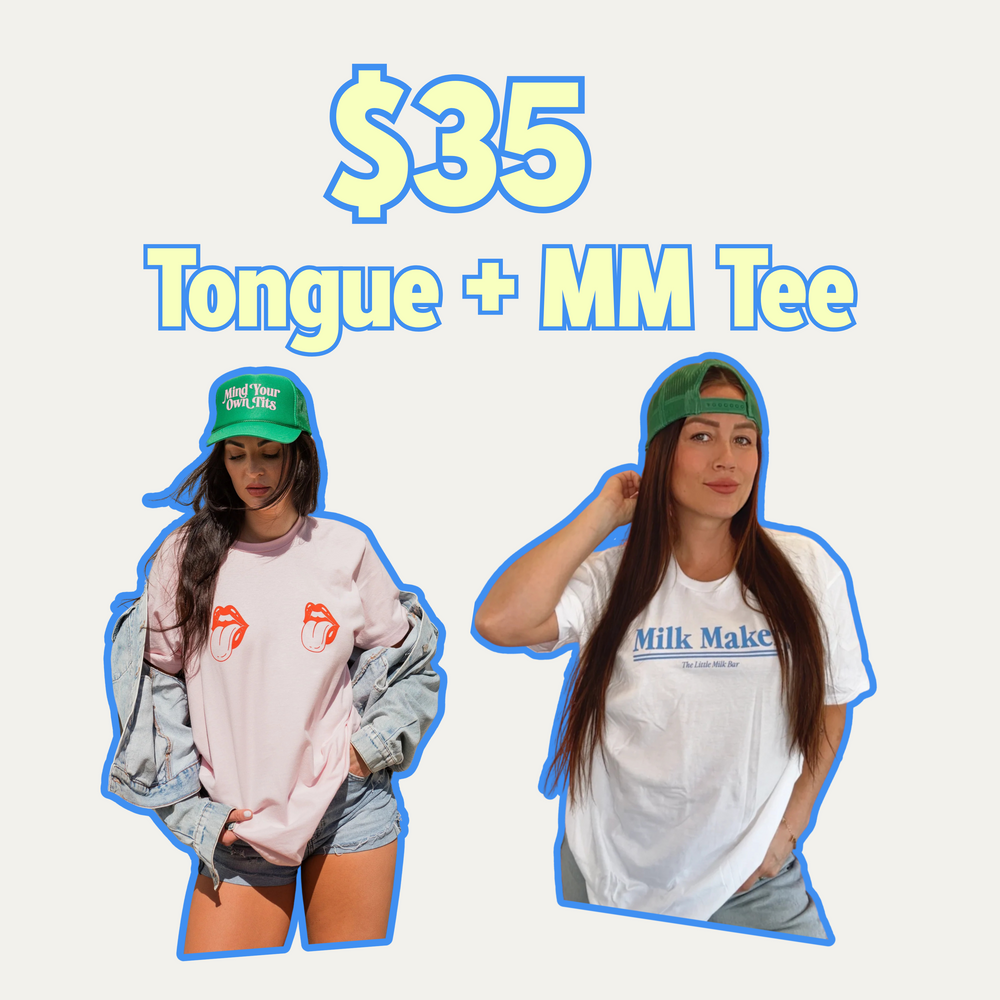 Tongue + Retro Milk Maker Tee